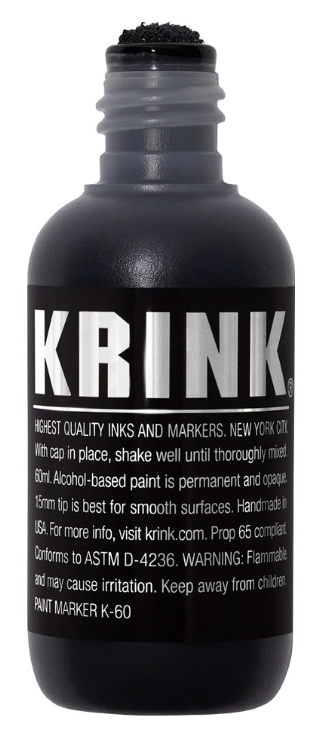 Krink K-60 Dabber Alcohol-Based Paint Marker, Black 60ml